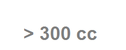 > 300 cm3 > 300 cm3